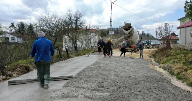 Ordu da beton yol seferberliği sürüyor Ordu Haberleri