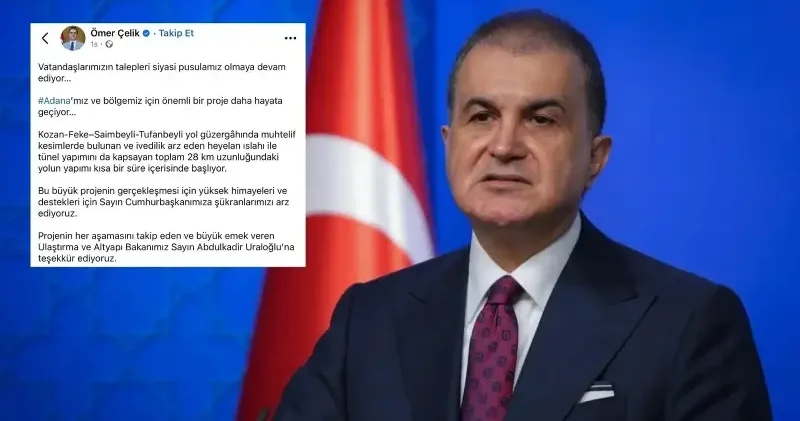 AK Parti Sözcüsü Çelik Adana da heyelan ıslahı ve tünel yapımının başlayacağını duyurdu Adana Haberleri