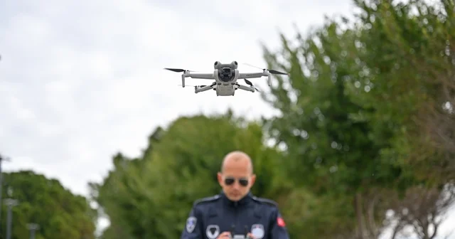 Antalya Büyükşehir zabıtasından dronla denetim Antalya Haberleri