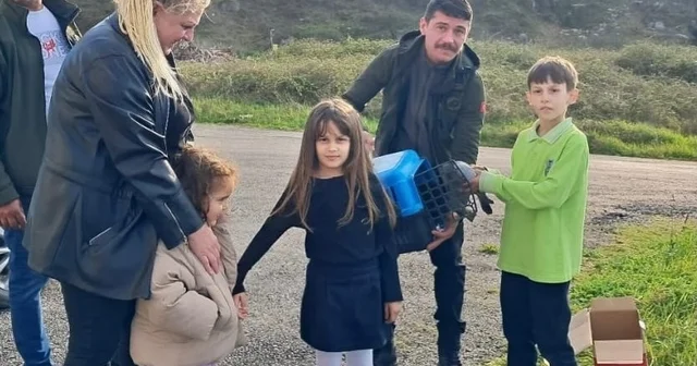 Sinop ta minik öğrenciden yaralı güvercine şefkat eli Sinop Haberleri