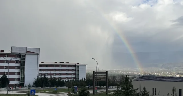 Bolu da yağmur sonrası gökkuşağı şöleni Bolu Haberleri