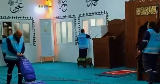 Antakya da ibadethane temizliği çalışmaları sürüyor Hatay Haberleri