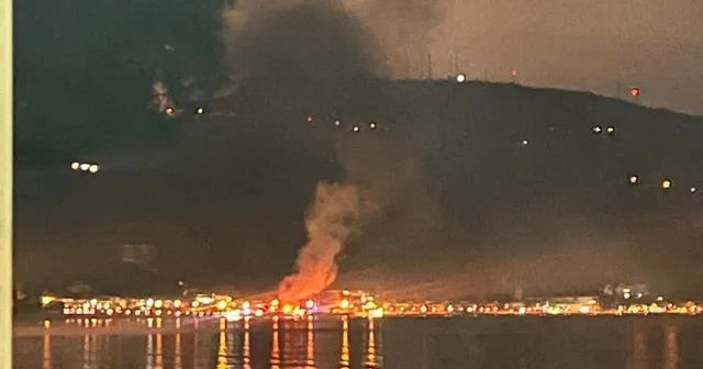 Kurşunlu Sahili nde gece yarısı yangın paniği Bursa Haberleri