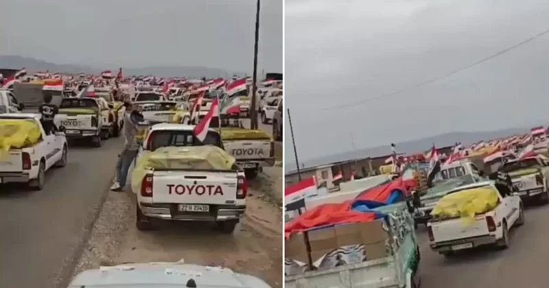 Irak tan yardım kampanyası! Araçlar akın akın İran a gidiyor