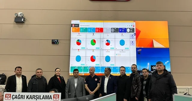 Muğla 112 Acil Çağrı Merkezi muhtarları ağırladı Muğla Haberleri