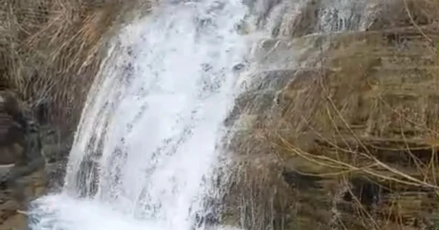 Elazığ da yağışlar sonrası şelaleler coştu Elazığ Haberleri