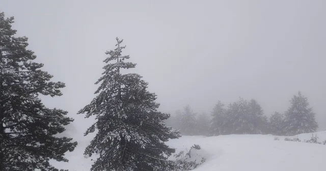 Muğla da Nisan sürprizi Göktepe dağı beyaza büründü Muğla Haberleri