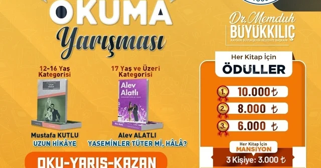 Büyükşehir den kitap sevgisini büyüten yarışma Kayseri Haberleri