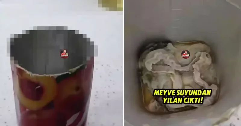 Türkiye nin ünlü meyve suyu markasının içinden çıkanı görünce şoke oldu