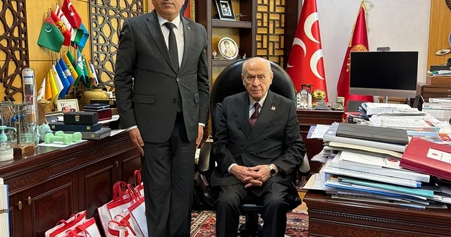 Samsun İl Başkanı Mucur, MHP Genel Başkanı Bahçeli yi ziyaret etti Samsun Haberleri