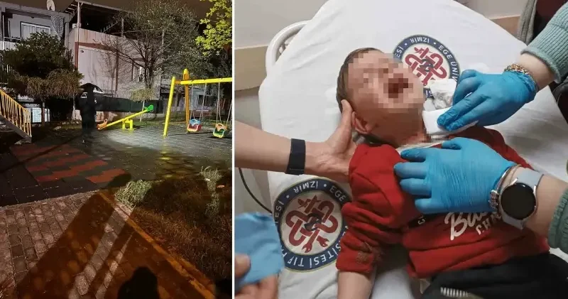 Parkta oynayan iki yaşındaki çocuğa bıçaklı saldırı: İzmir de madde bağımlısı şüpheli küçük çocuğu boğazından bıçakladı İzmir Haberleri