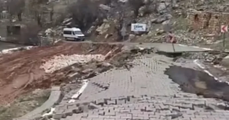 Nemrut Dağı yoluna heyelan