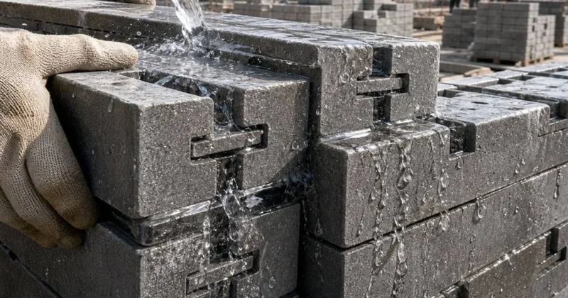 Suyla temas ettiği gibi birbirine kenetlenen tuğlalar inşaatların yeni gözdesi oldu Sözcü Gazetesi