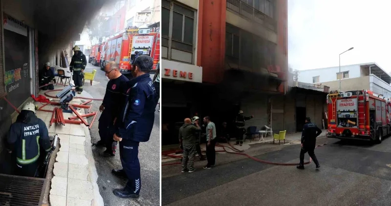 Antalya’da sünger dolu depoda korkutan yangın Antalya Haberleri
