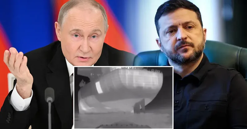 Rusya nın gölge filosuna saldırı! Zelenskiy görüntüleri paylaştı