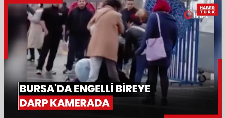 Bursa da engelli bireye darp kamerada