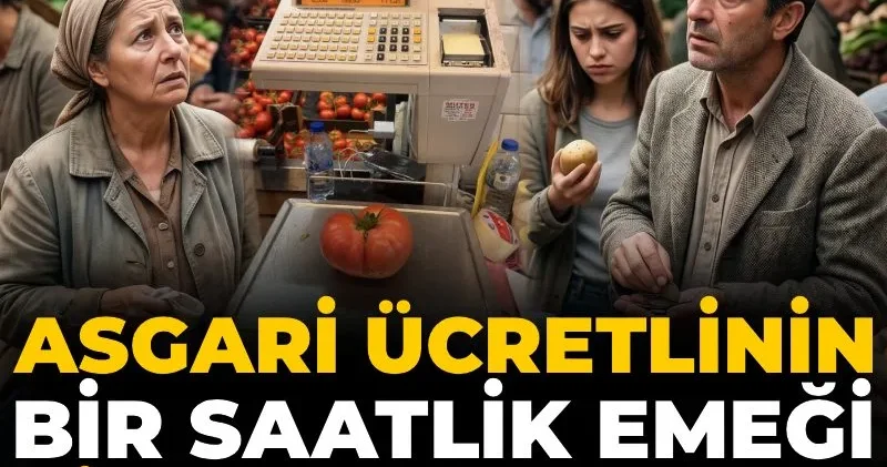 Asgari ücretlinin bir saatlik emeği bir domatese denk
