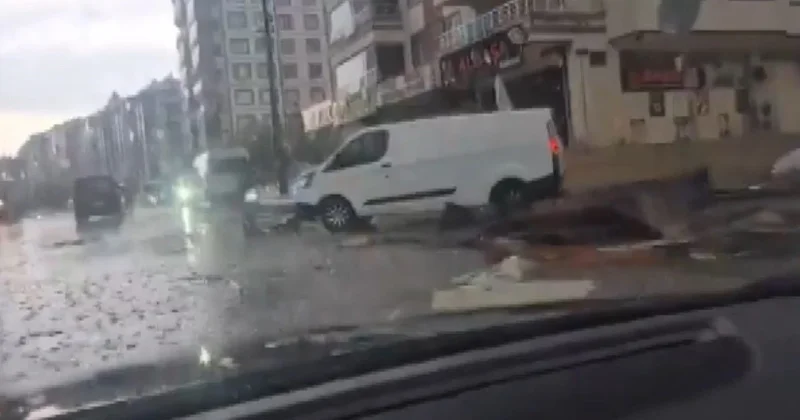 Gaziantep te süper hücre fırtınası... Çatılar uçtu, dereler taştı