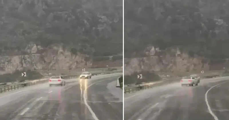 Kilometrelerce ters yönde ilerledi, kaza kıl payı atlatıldı