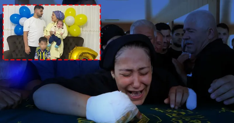 Denizli deki otobüs kazasında hayatını kaybetmişlerdi...Baba ve 9 aylık oğlu aynı mezarda yan yana toprağa verildi