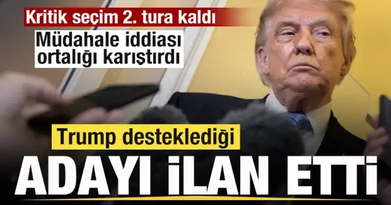 Kritik seçim 2. tura kaldı! Trump desteklediği adayı ilan etti! Müdahale iddiası!