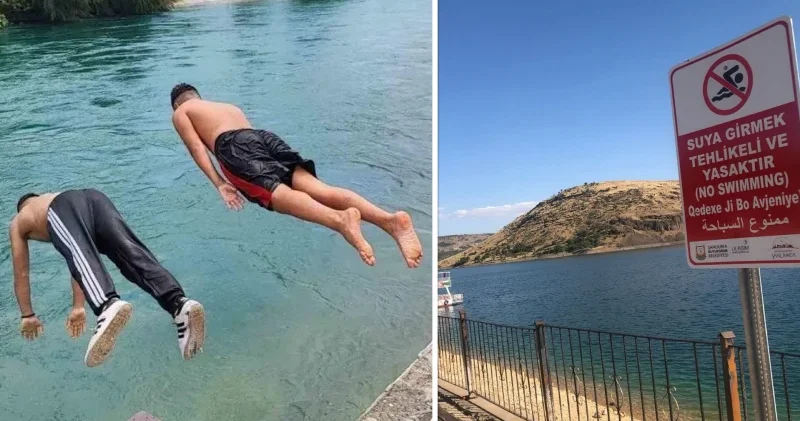 Şanlıurfa da boğulma vakalarının önüne geçmek için suya girilmesi yasaklandı Şanlıurfa Haberleri