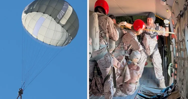 Makyajını sildi, kaskını giydi, kendini boşluğa bıraktı: Tarihi atlayış