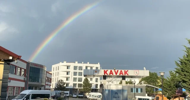 Yağmur sonrası gökkuşağı güzelliği Samsun Haberleri