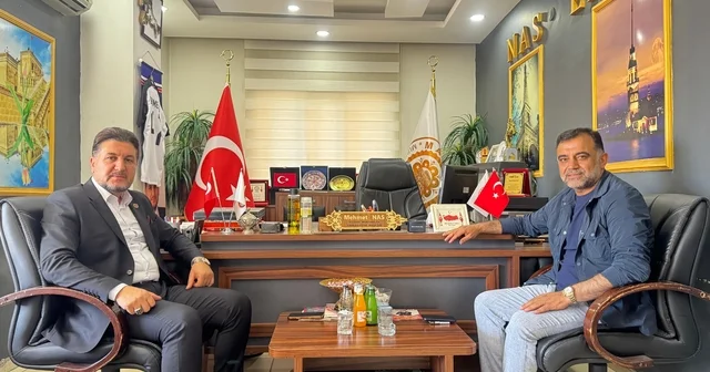 Mardin TSO Başkan adayı Duyan, Muhtarlar Federasyonunu Başkanı Nas ile bir araya geldi Mardin Haberleri