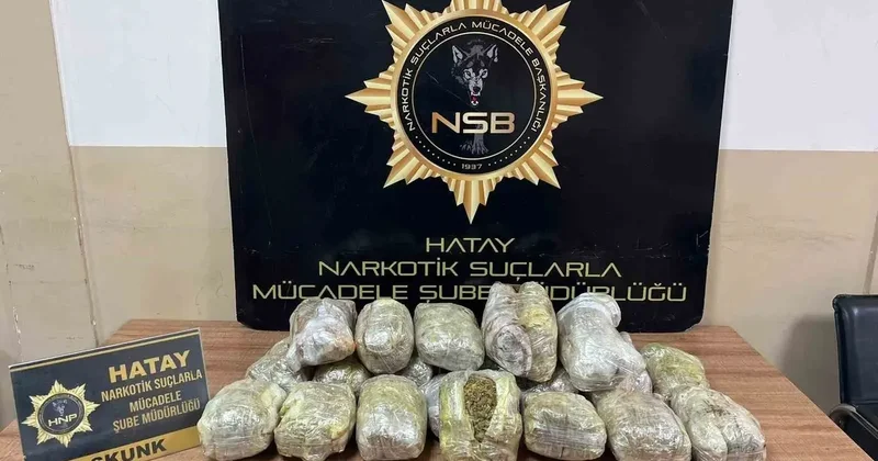 Hatay’da 8 kilo 900 gram esrar yakalandı: 4 tutuklama