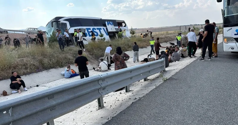 SON DAKİKA I Aksaray da yolcu otobüsü kazası! Biri ağır 44 kişi yaralandı...