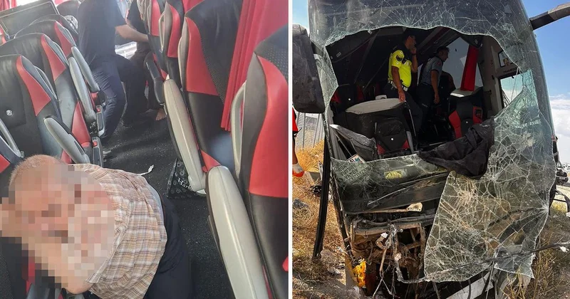 Ankara Niğde otoyolunda otobüs devrildi: 40 yaralı