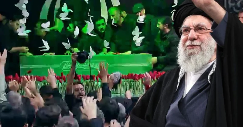 Ali Hamaney in cenazesi Tahran da binlerce kişinin önünde