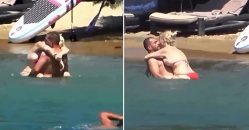 Ali Biçim ve sevgilisinin denizdeki görüntüsü olay oldu