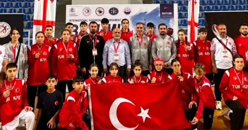 Taekwondo da Türkiye fırtınası! Gürcistan da madalyaları bir bir topladık