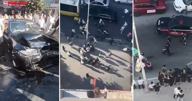 Polisten kaçan motosikletli başka kazanın trafiğine takılınca yakalandı