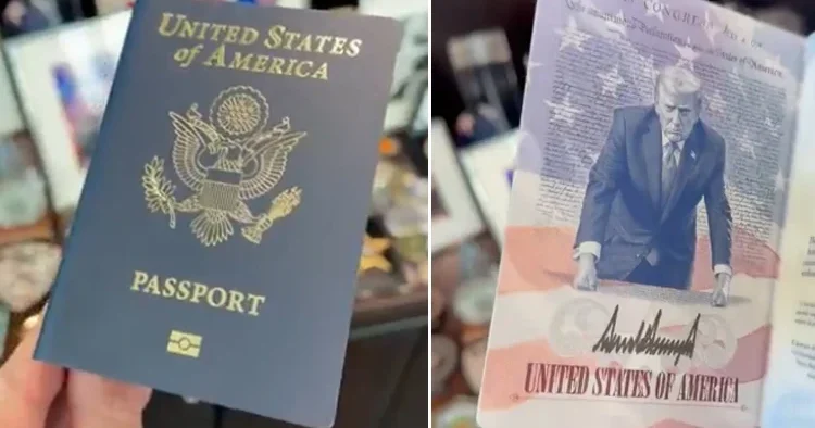 Oğlu paylaştı: ABD pasaportunda Trump fotoğrafı