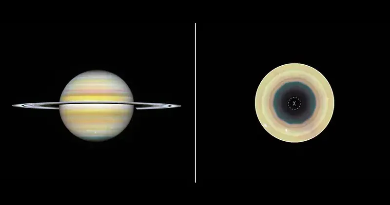 Hubble Uzay Teleskobu, Satürn ün güney kutbunda 10 kenarlı bulut dalgası tespit etti