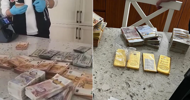 Mersin soruşturmasında yeni görüntüler! Evden servet çıktı, polis makine getirip saydı