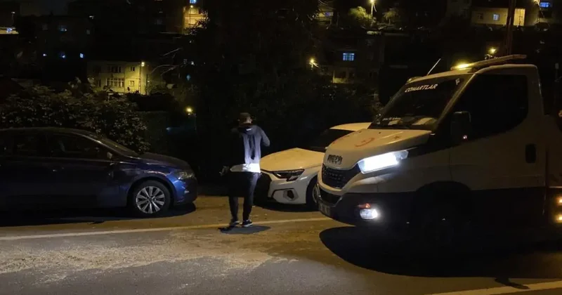 Sarıyer’de hareketli anlar! Park halindeki 6 araca çarptı