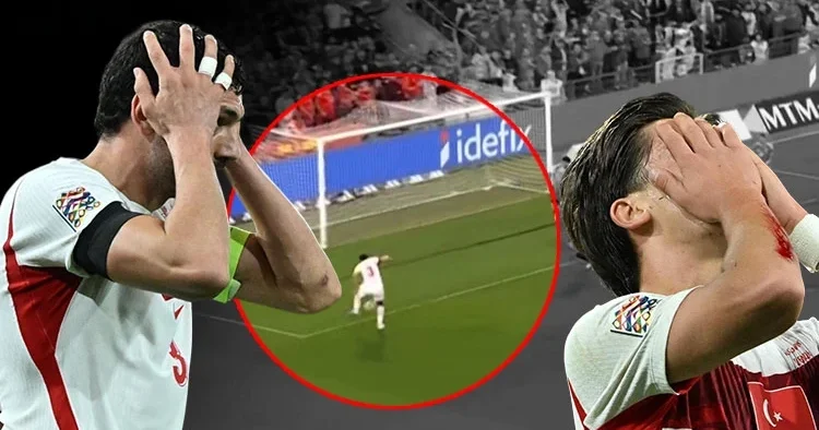 Belçika Türkiye maçının kırılma anı: Merih Demiral boş kaleyi kaçırdı!