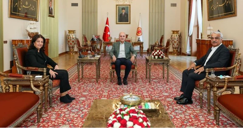 Son dakika: DEM Parti İmralı Heyeti, TBMM Başkanı Numan Kurtulmuş ile görüştü Son dakika haberleri