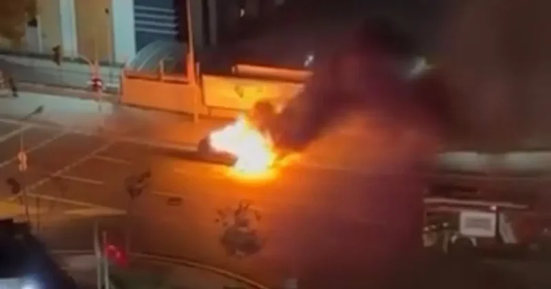 Yer: İstanbul! Seyir halindeki cip alev alev yandı