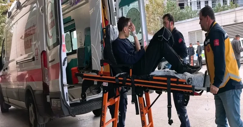 Motosikletin tekerini tamir etmeye çalışırken parmağı koptu