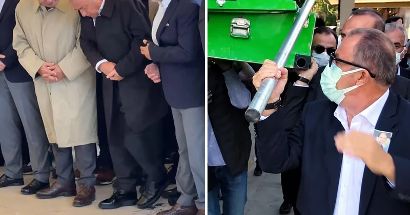 Cenaze namazında Fatih Terim in zor anları