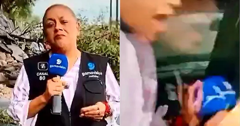 Canlı yayında korku dolu anlar: Haber sunarken canından oluyordu