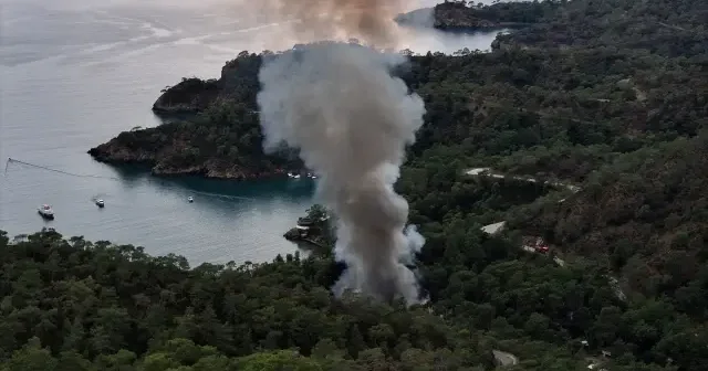 Fethiye de kamp alanında yangın çıktı: 50 taşınabilir ev ile karavan zarar gördü VİDEO İZLE