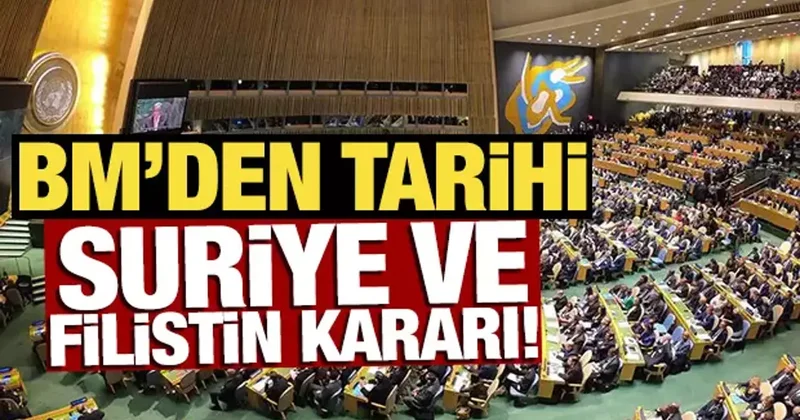 BM den tarihi Suriye ve Filistin kararı!