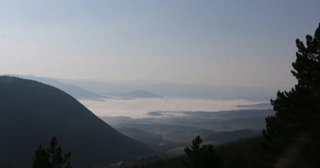 Tarihi ilçe sis tabakası altında kaldı Bolu Haberleri