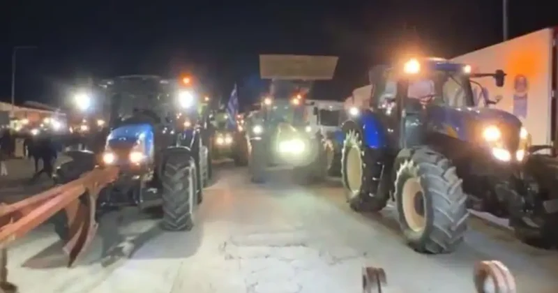 İpsala da hareketli saatler! Çiftçiler sınırı kapattı: Geçişler tamamen durdu